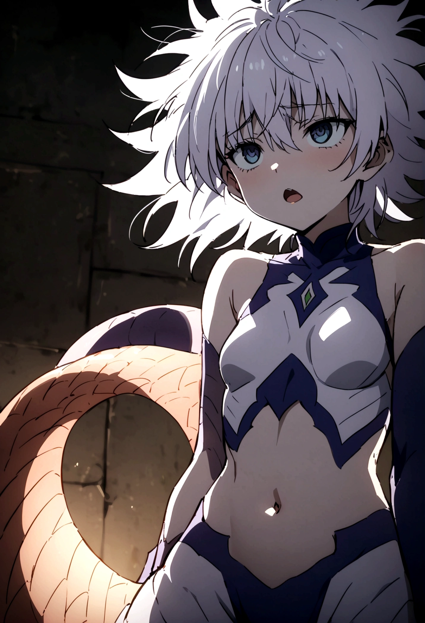 killua ahegao navel lamia body