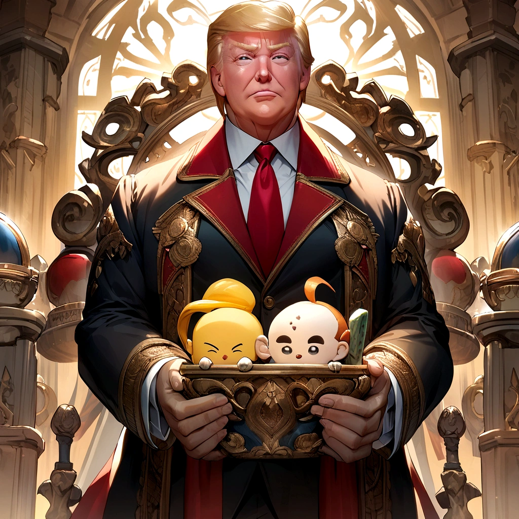 Donald Trump holding 