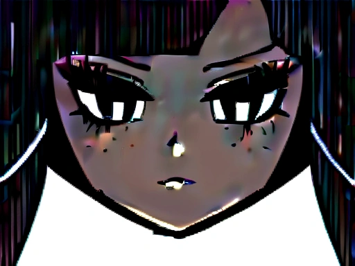 hanako-san, black hair, black eyes, no nose, (((bigbust:1.4))), HANAKO-SAN, BLACK HAIR, BLACK EYES, NO NOSE, black bikini