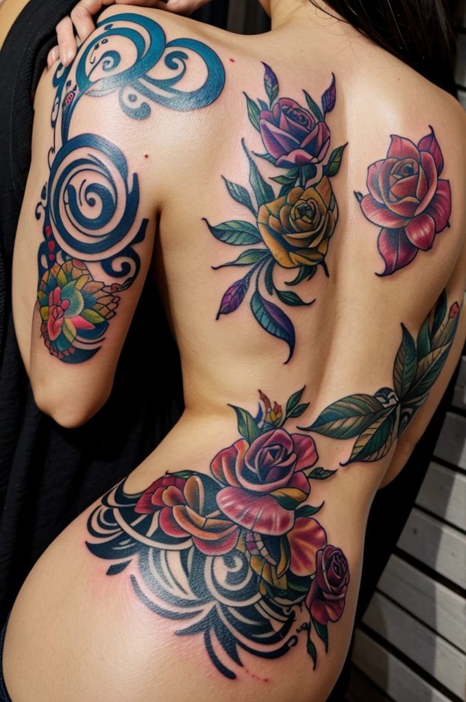 A full color tattoo about shiki fuujin 