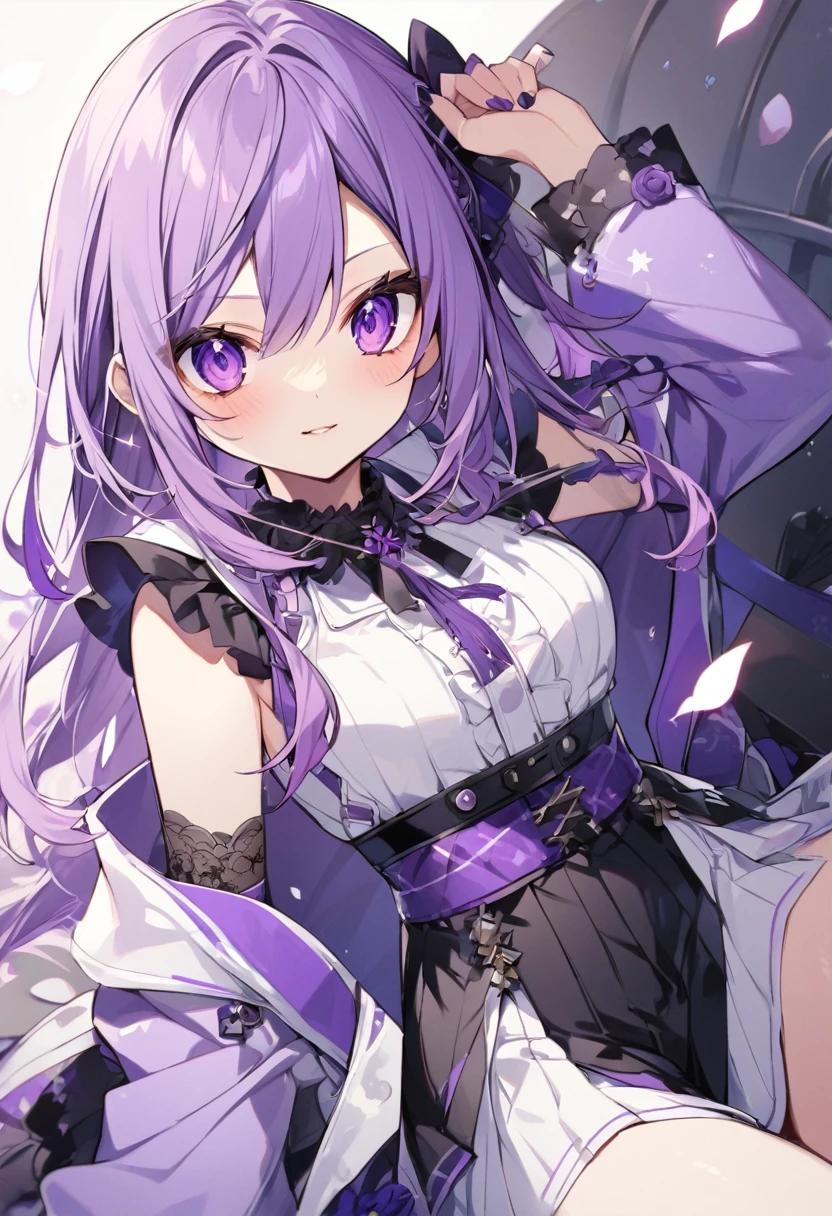 Keito。Purple Eyes。Purple Hair。