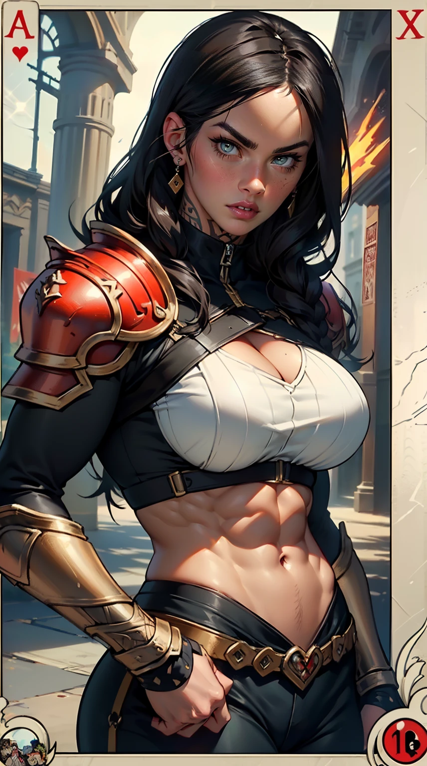 (best quality,highres),(realistic:1.37),(portrait),(studio lighting), solo mature woman,curvy, (((small naked natural breasts:1.2))), large perfect ass,straight brown hair, brown eyes,full lips, ((lifted skirt)), ((broken armor:1.2)), (((embarrassed:1.2))), (((cameltoe panty view))), (((battlefield))), (((labia)))