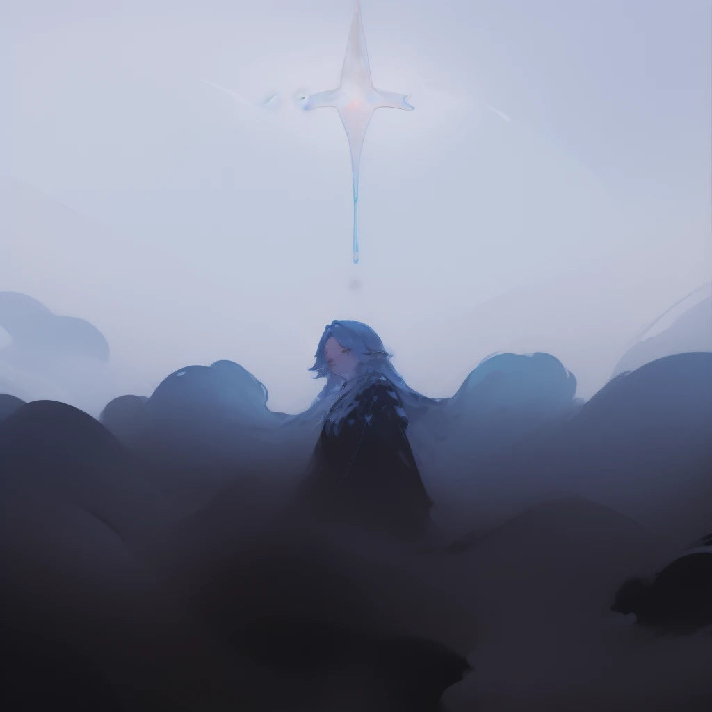 ((SFW:1)), sfw clothes, (best quality,4k,8k, high res,masterpiece:1), ((masterpiece)), (((best quality))), slightly muted colors, hair color, hairstyle fax, eyes, clouds, flowy hair, stars in hair, adult, starry eyes, sea, ocean, celestial, hairstyle fax, deity, muted blue hair, sky-like hair with stars, ocean hair, soft smile, (({comforting aura})) (((abstract:0.7, melting elements from the painting, ghostly, transparent))), angels, luminous, bright character, ghostly luminous character, siren, mesmerizing siren, longing, ((so full of feelings)), ((({divine goddess, divine poses, bringing comfort and compassion, full body poses, godly painting and divine style}:0.9))) 
iridescent hair:0.6, beautifully painted, intricately detailed in such a way that enhances the feel of the artwork, focusing on the details of face and overall silhouette, super focus on the eyes and overall expression, movie cover, masterpiece of an artwork 