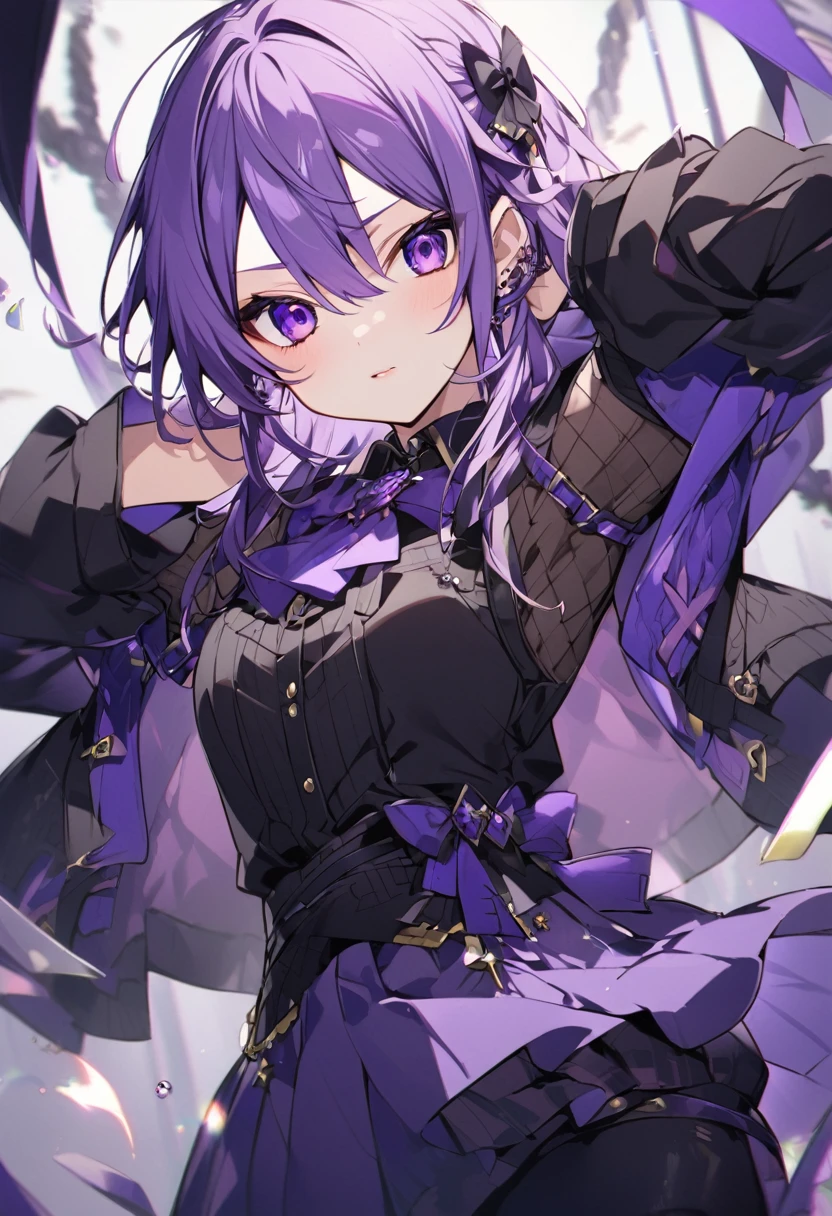 Keito。Purple Eyes。Purple Hair。