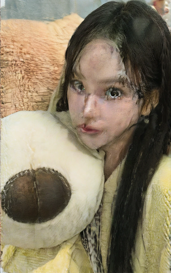 A closeup of a woman with long black hair, Karina from AESPA, Retrato de Karina from AESPA, Karina from AESPA, Karina from AESPA.