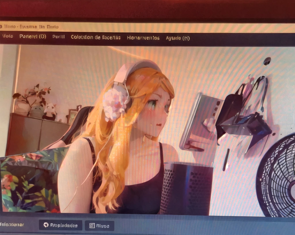 Hire,high quality,Best Quality,1 girl,mature woman,Upper part of the body, green eyes, by white, very long hair,Game room, gaming chair, sitting in a chair, Playing games, looking at the viewer, full blush, Playing games, angry, frustrated, keyboard (computer), mouse (computer), on one side, game on screen
