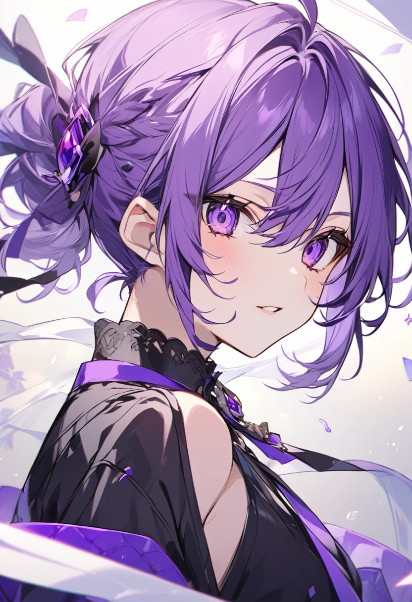 Keito。Purple Eyes。Purple Hair。