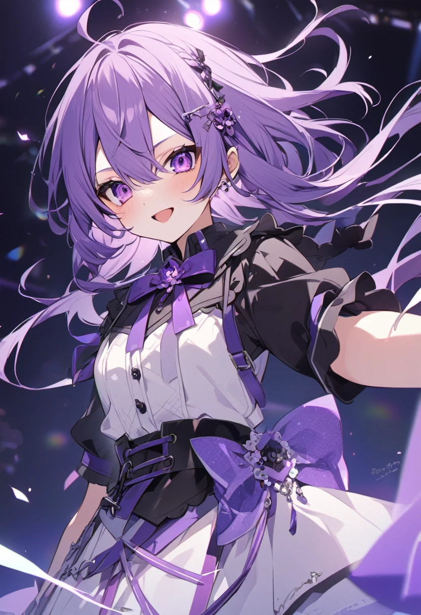 Keito。Purple Eyes。Purple Hair。