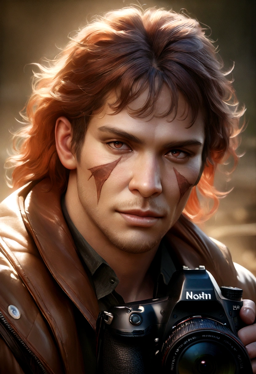 a rugged, muscular redheaded man with curly hair and a scar on his cheek, (best quality,4k,8k,highres,masterpiece:1.2),ultra-detailed,(realistic,photorealistic,photo-realistic:1.37),highly detailed portrait, dramatic lighting, cinematic composition, epic fantasy, digital painting, artstation, ArtStation, concept art, sharp focus, vivid colors, chiaroscuro lighting, hyper realistic, unreal engine, 8k, dslr, award winning
