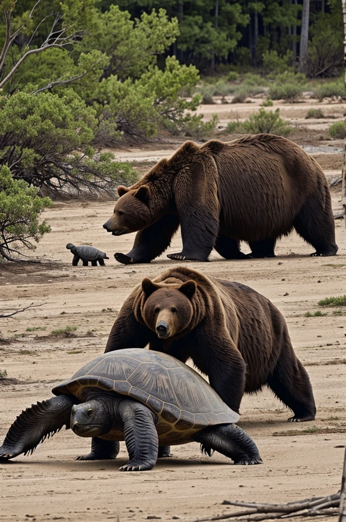 Turtle killing a bear
