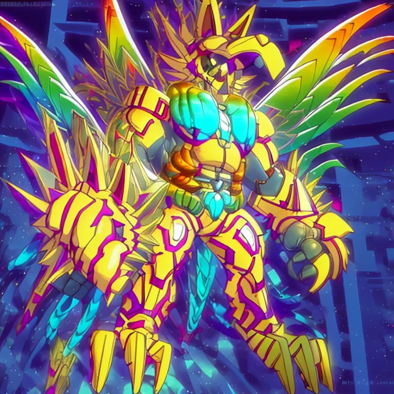 (masterpiece. official art. 8k. best quality. detailed full body. full body.)
(situation 1 : dominating The Phoenix Wolf. The Phoenix Wolf is over 1000 meters long. focus GIANT mechanical Muscular The Phoenix Wolf is trampling the car. Looking down.)
(situation 2 :smoke and flames rising from the destruction in the city)
(Additional details 1: Wearing golden Armor. Cape. Helmet. real texture material. whole body shines like metal. emphasizes the muscles. suit fully made of metal. Robotic suit. no face.).
(Additional details 1.5: The arms are golden. The lower half of the body is golden. The wolf-shaped helmet has sharp fangs. The whole body is golden. The chest area is also golden. There is a ring above the head.).
(Additional details 2: Detailed head. Detailed Body. Detailed abs. gigantic muscles. HYPER MUSCLES. Gigachad Muscular. big muscle. pecs. triceps. traps. unusually developed muscular body. body full of huge muscles. showing off muscles. pectorales enormes. Exaggeratedly huge muscles. huge muscles. long legs.).
(Additional details 3: Spread wings. It has wings. The claws are sharp. Sharp teeth.). He is laughing defiantly. The claws are sharp. Sharp teeth.).
(Additional details 3.5 : nj5furry, He is laughing defiantly. medieval armor.).
(Additional details 4: golden dick, golden cock, golden hyper penis. hyper golden penis. big penis)
Armored Flazzard