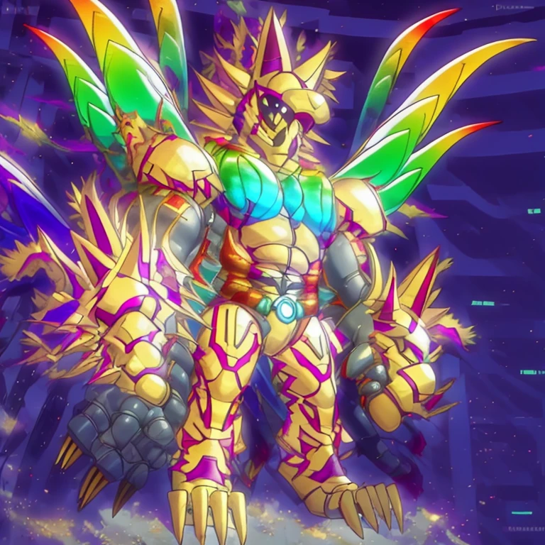 (masterpiece. official art. 8k. best quality. detailed full body. full body.)
(situation 1 : dominating The Phoenix Wolf. The Phoenix Wolf is over 1000 meters long. focus GIANT mechanical Muscular The Phoenix Wolf is trampling the car. Looking down.)
(situation 2 :smoke and flames rising from the destruction in the city)
(Additional details 1: Wearing golden Armor. Cape. Helmet. real texture material. whole body shines like metal. emphasizes the muscles. suit fully made of metal. Robotic suit. no face.).
(Additional details 1.5: The arms are golden. The lower half of the body is golden. The wolf-shaped helmet has sharp fangs. The whole body is golden. The chest area is also golden. There is a ring above the head.).
(Additional details 2: Detailed head. Detailed Body. Detailed abs. gigantic muscles. HYPER MUSCLES. Gigachad Muscular. big muscle. pecs. triceps. traps. unusually developed muscular body. body full of huge muscles. showing off muscles. pectorales enormes. Exaggeratedly huge muscles. huge muscles. long legs.).
(Additional details 3: Spread wings. It has wings. The claws are sharp. Sharp teeth.). He is laughing defiantly. The claws are sharp. Sharp teeth.).
(Additional details 3.5 : nj5furry, He is laughing defiantly. medieval armor.).
(Additional details 4: golden dick, golden cock, golden hyper penis. hyper golden penis. big penis)
Armored Flazzard