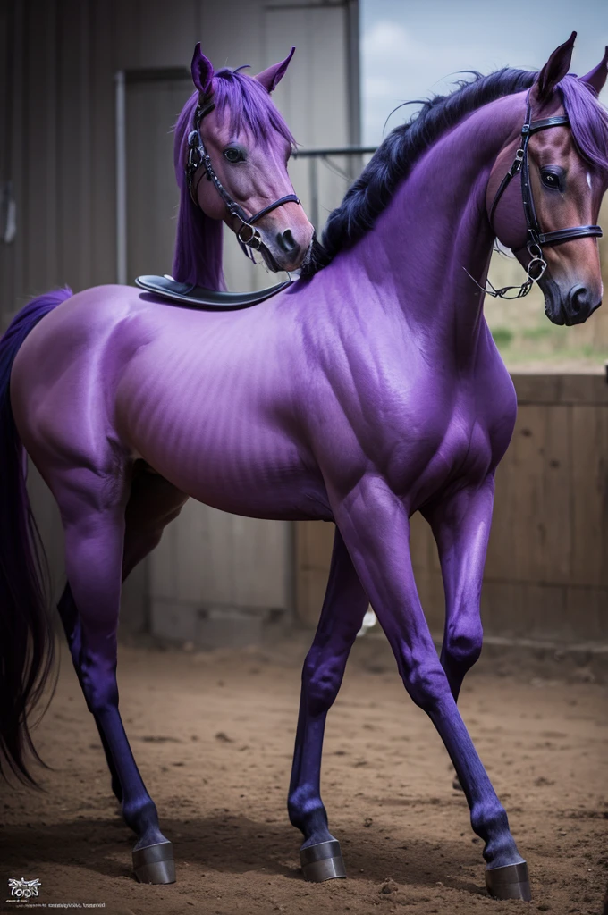 A purple specter horse
