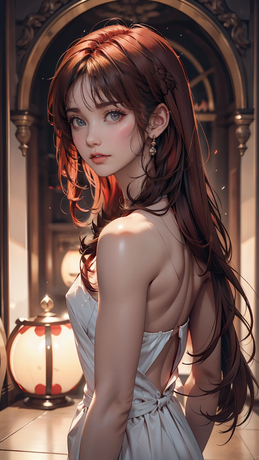 pubic hair,nude, naked, whole body, Middle chest,Beautiful attention to detail, (Long Hair:1.2),8K, Highest quality, masterpiece:1.2), (Realistic, Realistic:1.37), Super detailed, 1 Girl, cute, alone, (blush), (smile: 1.15), (Mouth closed)、24 year old Caucasian female、Red hair、Inner Color((colored inner hair))、Gradient color hairstyle ((gradient hair))、Long eyelashes((longeyelashes))、