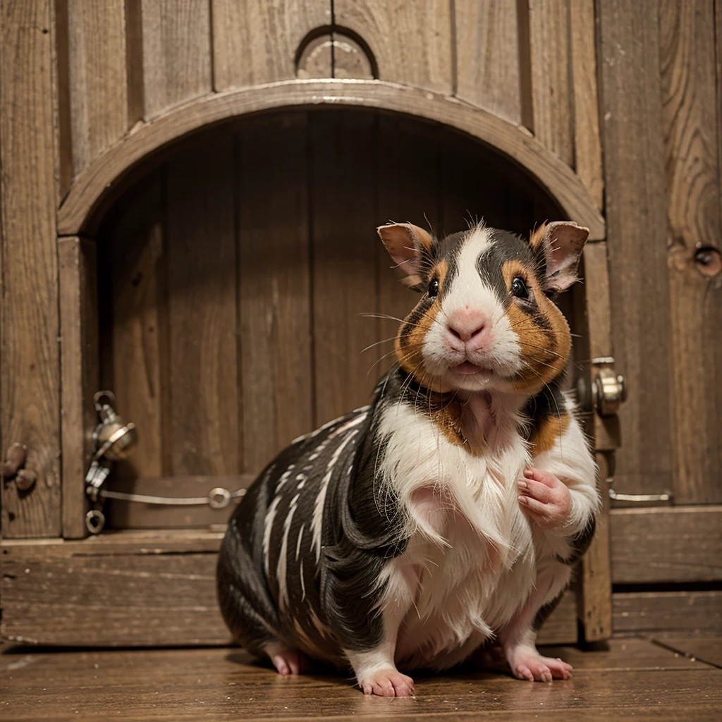Baby guinea pig listening to a story