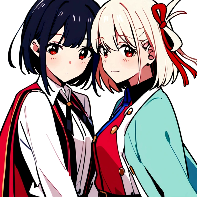 Two Girls,Nishikigi chisato,Check it out,Licorice_uniform