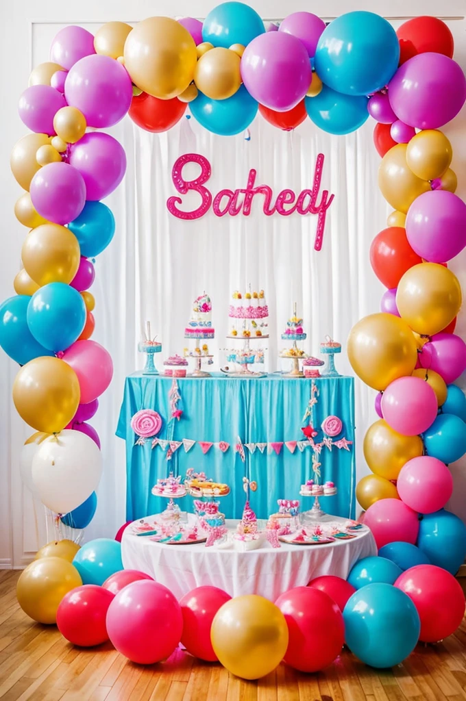 Decoration with balloons for a unique and beautiful 15th birthday party