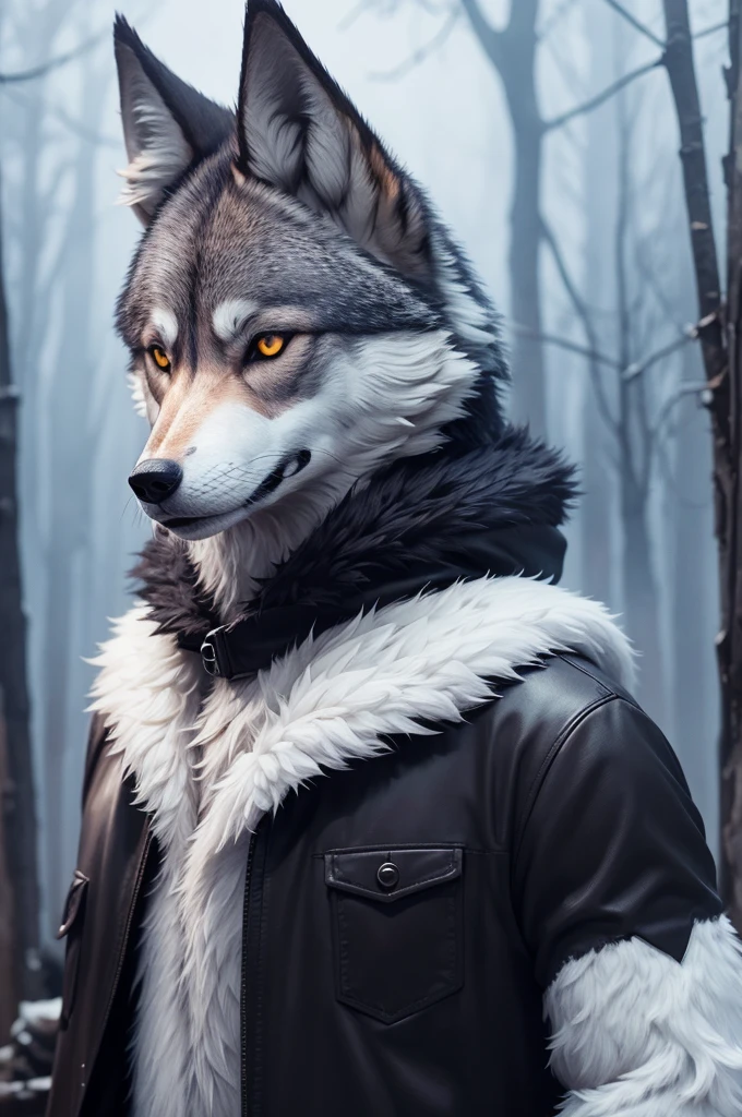 I want you to create an anthropomorphic wolf