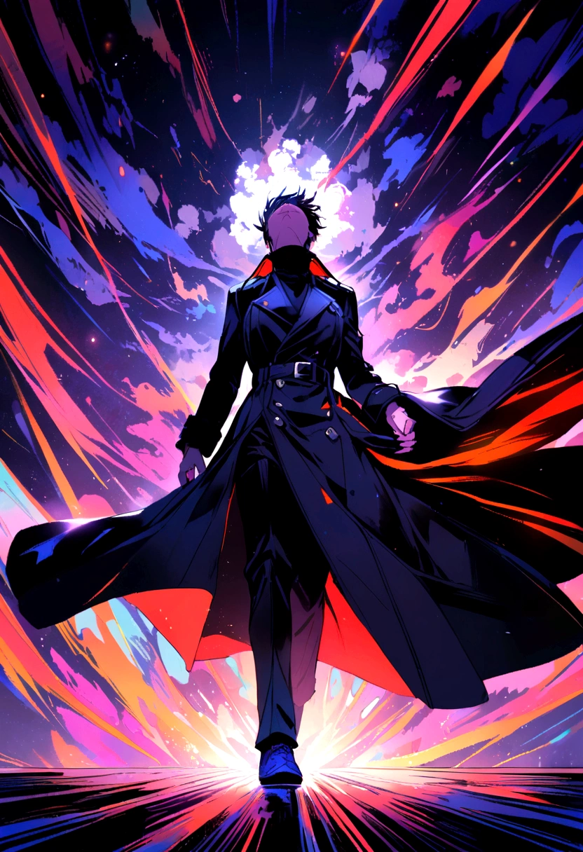 Black trench coat、