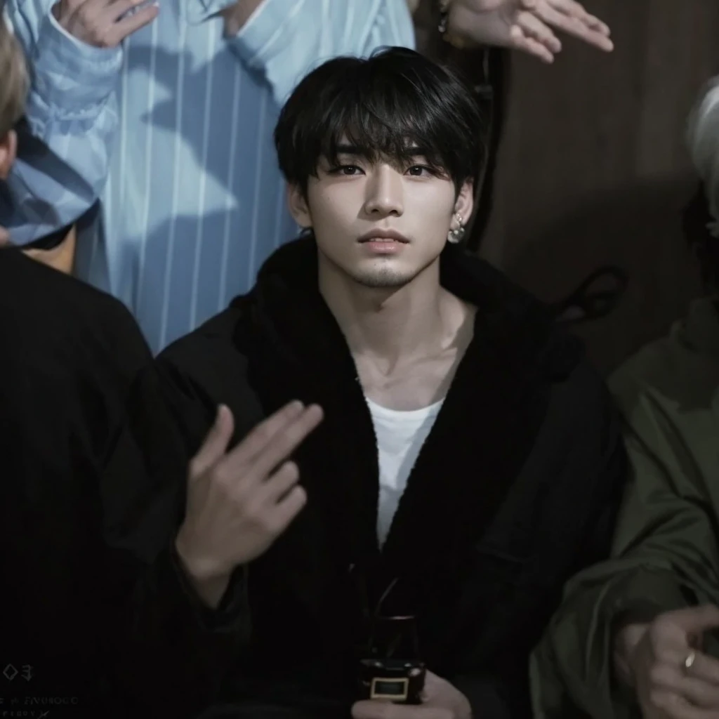 Clear and detailed facial features, beautiful asian man