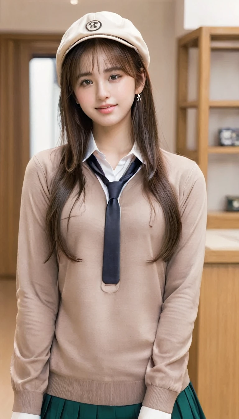 ((beautiful a girl:1.3))((School Uniforms:1.4))((Navy blue sailor suit))((Ribbon is blue))((pantyshot:1.3))((highschool)),(((Brown-colored super long hair:1.2))),((Hair is waist-length:1.2)),((in class room:1.3)) ((Thin_fabric:1.4)) ((Random sexy poses:1.3)) ((full of sweat:1.5))((with a flushed face:1.4)) ((Medium chest same:1.4)) ((close-up:1.2)) Best Quality,masutepiece,超A high resolution,(Photorealistic:1.4),Raw photo,(Authentic skin texture:1.3),(Film grain:1.3),the panorama,Character Portrait,Very Wide Shot,Narrow waist,Cowboy Shot,(In the Dark, deepshadow, lowkey, cold light,) Night,(()),Streaming Tears,,Dust,Tindall Effect,(expression),1girl in,beautiful detailed eyes and face,White Jabot,Brown eyes,((Brown hair:1.2)) ((Full body:1.3)) ((Smile:1.3))