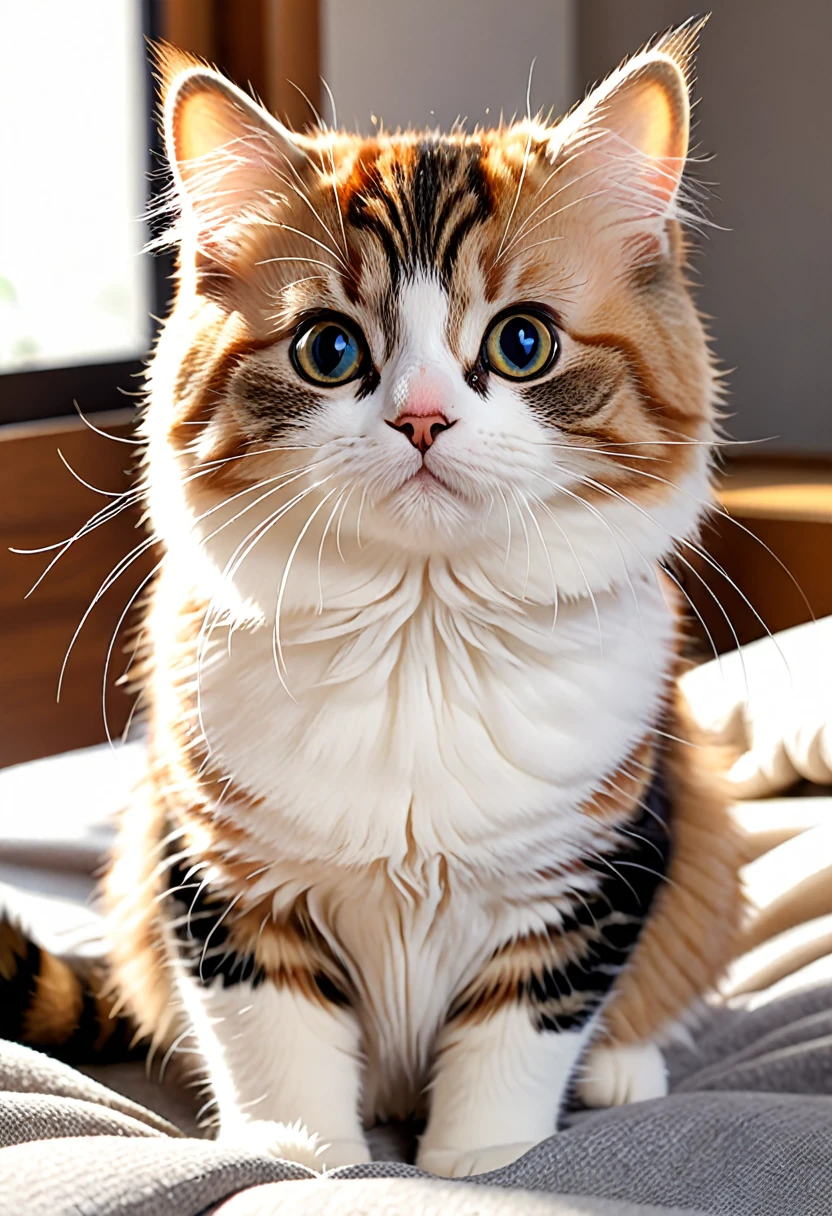 8k,high quality,cat, cute, morning