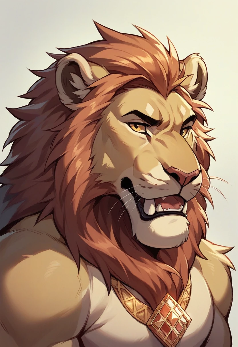 ((by null-ghost, by thebigslick, by honovy, by zackary911)), score_9, score_8_up, score_7_up, score_6_up, score_5_up, score_4_up, source_furry, male, male anthro lion brute, glasses, very horny, huge nipples, huge muscle gut, hyper pecs, huge pecs, huge chest, giant pecs, hyper muscles, huge muscles, massive pecs breasts, smirking, brute masculine handsome manly old daddy, hyper muscular, extremely muscular, extremely hairy, stubble, huge breasts, huge pecs, juicy pecs, hyper, manly lion, gold crown, huge mane, closeup portrait, portrait, headshot, looking at viewer, big beard, furry, solo, head shot, 3/4ths view