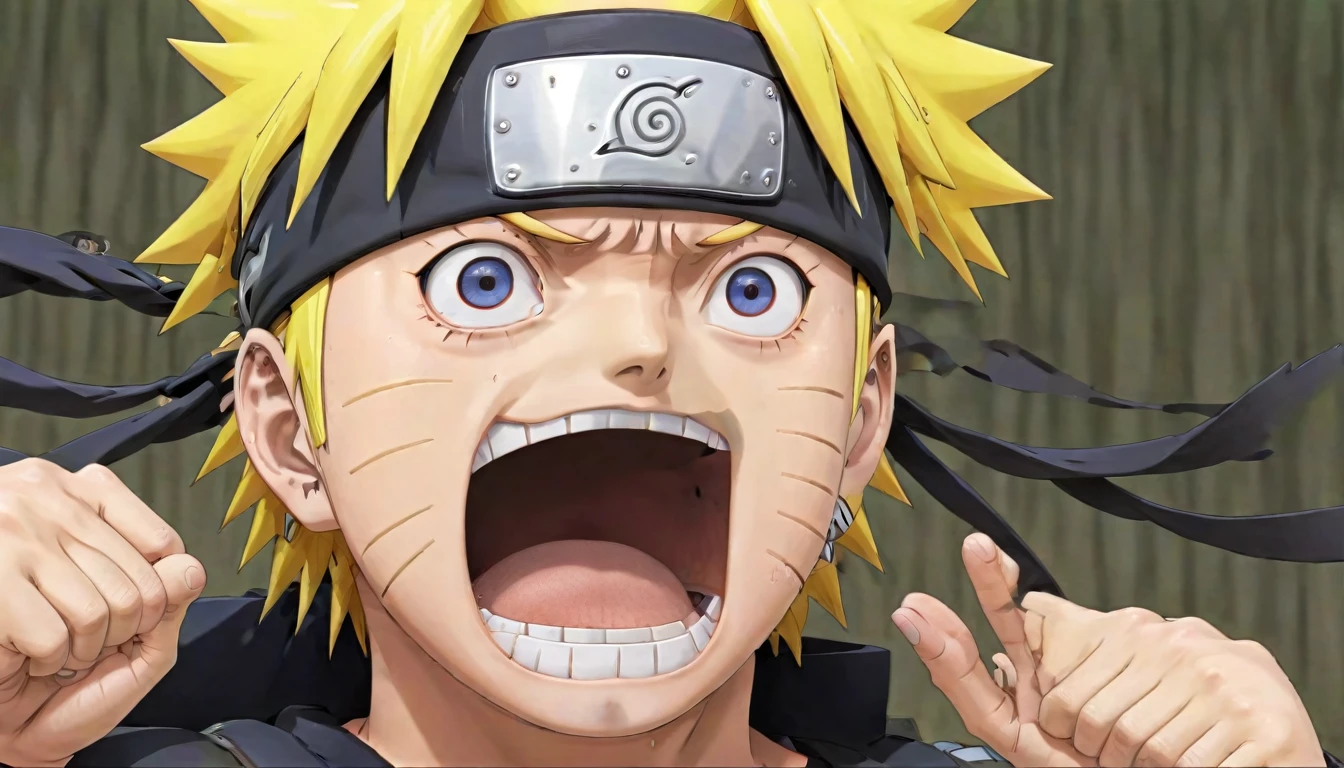 PEOPShockedFace, eyes popping out, shocked face, mouth open,
Naruto,
masterpiece, high resolution, octance 4k, high detail,