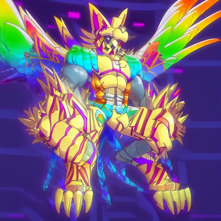 (masterpiece. official art. 8k. best quality. detailed full body. full body.)

(situation 1 : dominating The Phoenix Wolf. The Phoenix Wolf is over 1000 meters long. focus GIANT mechanical Muscular The Phoenix Wolf is trampling the car. Looking down.)

(situation 2 :smoke and flames rising from the destruction in the city)

(Additional details 1: Wearing golden Armor. Cape. Helmet. real texture material. whole body shines like metal. emphasizes the muscles. suit fully made of metal. Robotic suit. no face.).

(Additional details 1.5: The arms are golden. The lower half of the body is golden. The wolf-shaped helmet has sharp fangs. The whole body is golden. The chest area is also golden. There is a ring above the head.).

(Additional details 2: Detailed head. Detailed Body. Detailed abs. gigantic muscles. HYPER MUSCLES. Gigachad Muscular. big muscle. pecs. triceps. traps. unusually developed muscular body. body full of huge muscles. showing off muscles. pectorales enormes. Exaggeratedly huge muscles. huge muscles. long legs.).

(Additional details 3: Spread wings. It has wings. The claws are sharp. Sharp teeth.). He is laughing defiantly. The claws are sharp. Sharp teeth.). 

(Additional details 3.5 : nj5furry,  He is laughing defiantly. medieval armor.). 

(Additional details 4: golden dick, golden cock, golden hyper ?????. hyper golden penis. big penis)

Armored Flazzard