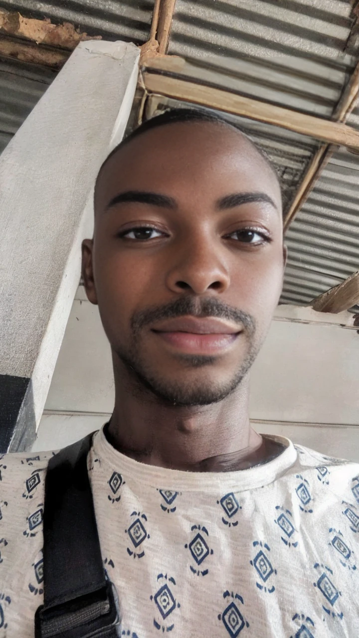 (best quality:1.1),original, 1man,  A handsome man with dark skin, African American man with natural hair, short hair, buzzcut, ebony nose, broad shoulders, tall, masculine, dressed in blue urban clothes and demin jeans, cartoon，anime illustrations, style is abstract beauty, Sundaratang, charming character illustrations, folklore  --ar 2:3 --v 6.0 