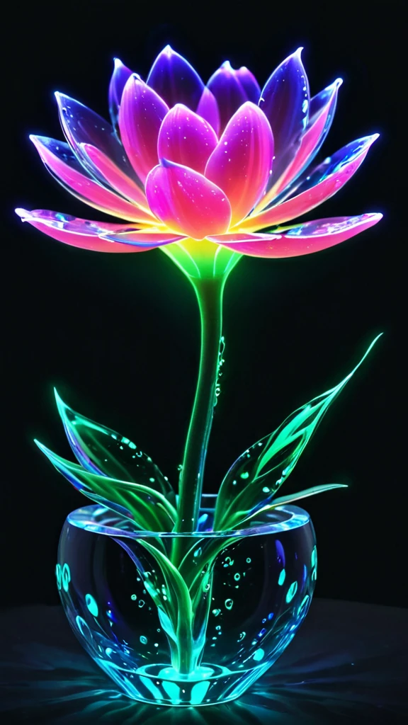 Glowing bubble flower