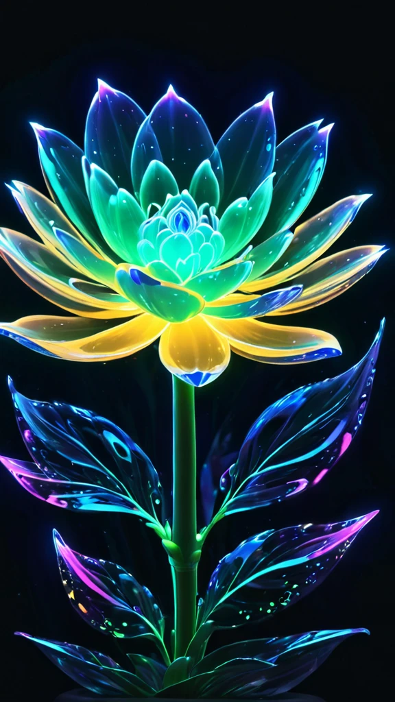 Glowing bubble flower