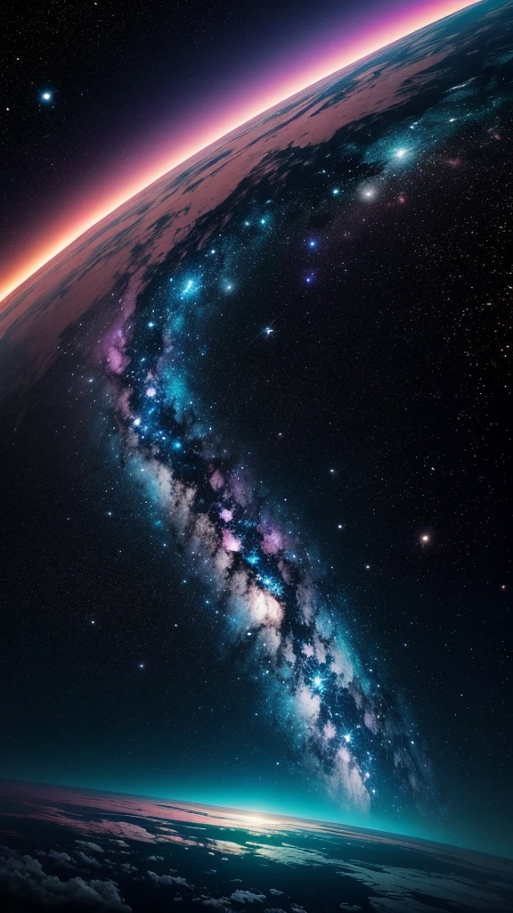 in "Sky dreamscape," 衛星画像inは高品質の, Unparalleled 8K Ultra HD images from around the world. The canvas has、Defying the laws of nature、Full of fantastic pink hues。, An enchanting blend of deep indigo and shimmering pink., まるin遠い銀河からの秘密を秘めているかのように. Dreamlike landscape seen from satellite images, Celestial Continuity, Otherworldly planets and rainbow moons, Orbiting the cosmic dance, Casting a soft light on the scene. in the foreground, Very detailed, A post-nuclear dystopia