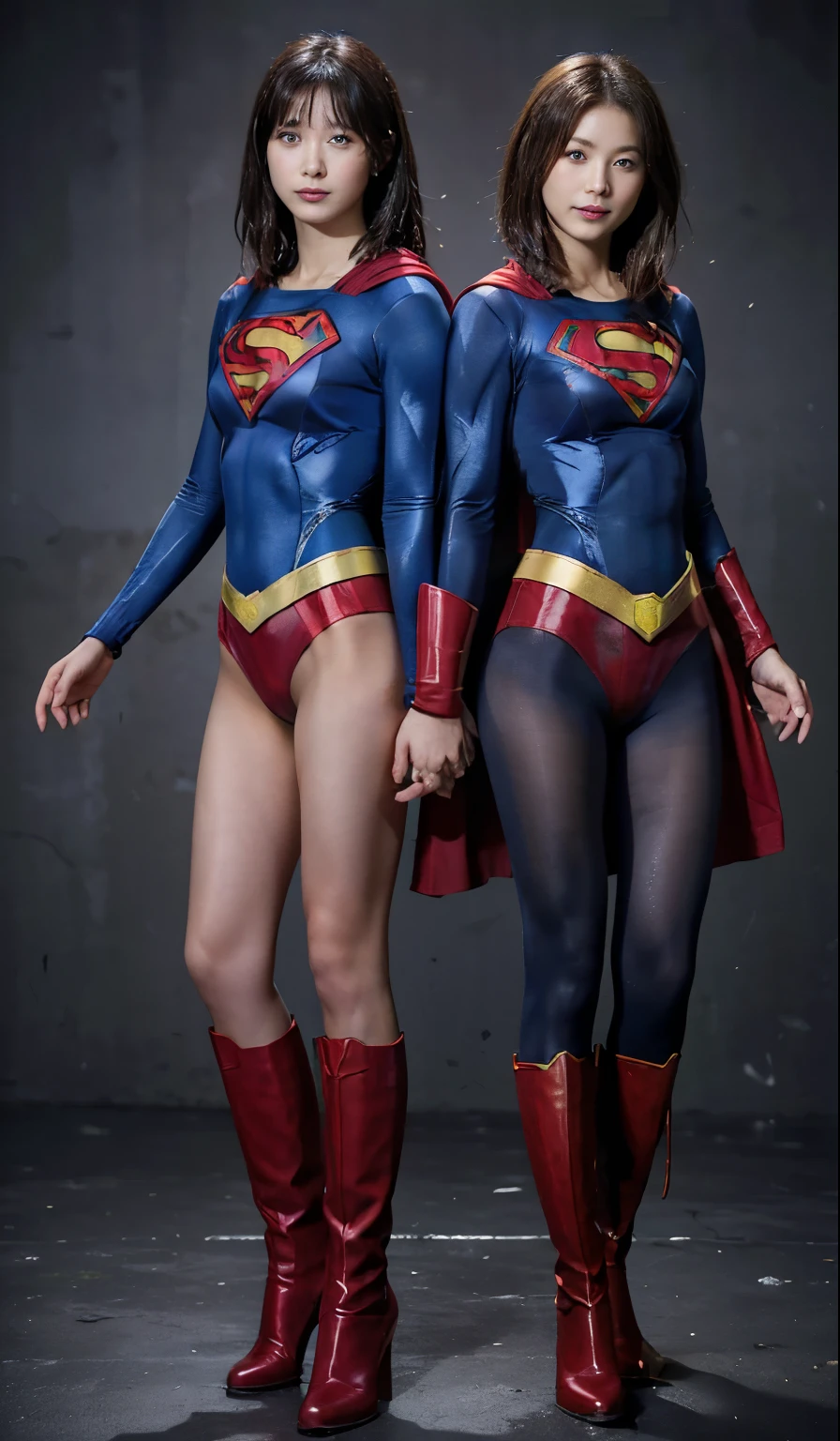 No background、(((Beautiful legs in black tights.)))、(((Legally express the beauty of your smile)))、((((Make the most of your original images)))、(((Body-hugging Supergirl costume)))、(((Supergirl Costume)))、(((short and beautiful hair)))、(((suffering)))、(((Please wear black tights....、Wear red boots)))、((Best image quality、8K))、((Highest quality、8K、masterpiece:1.3))、(((Preserve background )))、Sharp focus:1.2、Beautiful woman with perfect figure:1.4、Slim Abs:1.2、Wet body:1.5、Highly detailed face and skin texture、8K