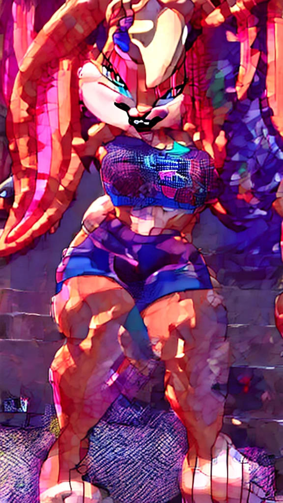 Lola bunny, tight clothes, big breasts