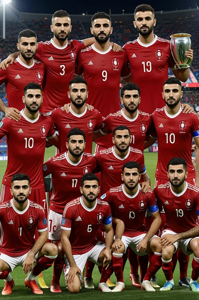 Create a 3-D image of the Turkish team for Euro 2024 football, like those holding a trophy in their hands , Create the players with Turkish jerseys, And above the picture with the inscription ne mutlu türküm diyene