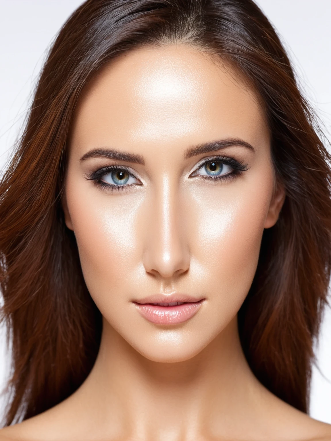 Mix the 2 images the face of photo 1 into the body of face number 2 