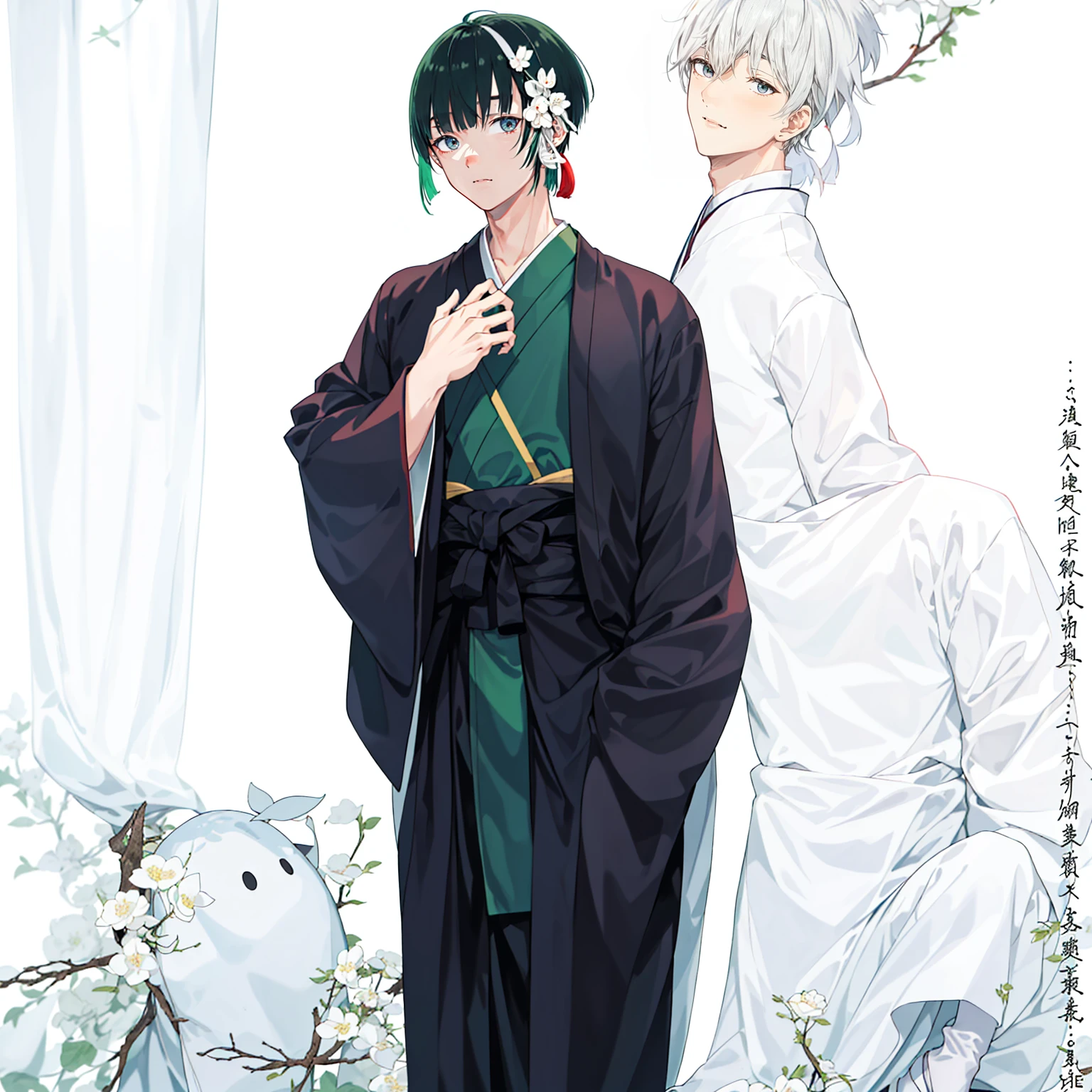 1 boy, 24 years old, full body, blunt bangs, bob cut, dark green hair, ((transparent background)),(solo),standing,{{{{Japanese monk}}}}},(wearing shoes on feet),{{wearing an article of clothing in the same manner as a kasaya}}},{{glaze}},{{Hair shine}},((is wearing Japanese Monk’s Clothing)),good young man, beautiful detailed eyes,gray eyes,black hair,good looking,((an extremely delicate and beautiful)),make the eyes the same shape and color on both sides, seiza, from front,