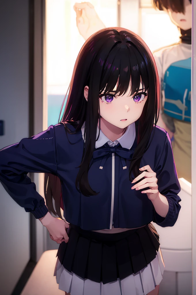 1 boy, pov hands, grab breasts、、1 boy, pov hands, grab breasts、Black Hair、Semi-long hair、Pale purple eyes、Small breasts、Small breasts、Hide with your hands、hand good、、Hide、Black Skirt、Blushing、、Embarrassed expression、Japanese、Black Skirt、Not wearing a bra、Black Hair、Semi-long hair、Pale purple eyes、、Blushing、lipstick、Perfect hands、Detailed hands、on the train、、hand good、toilet
