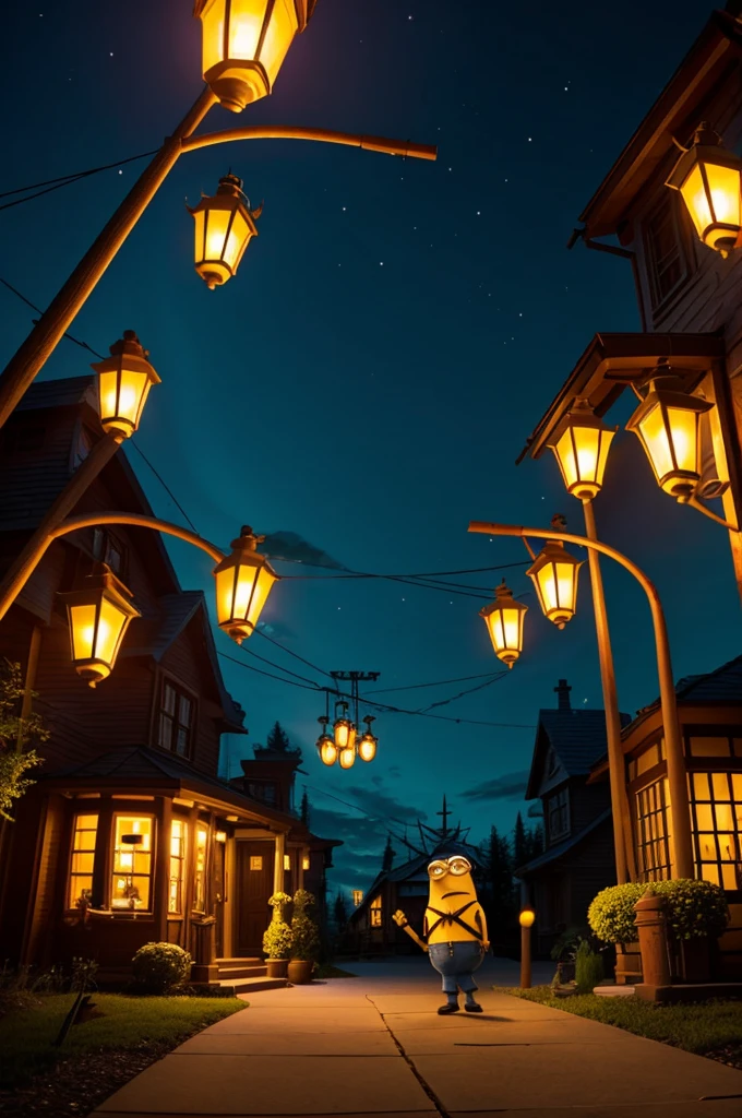 mix despicable me movie with light lanterns