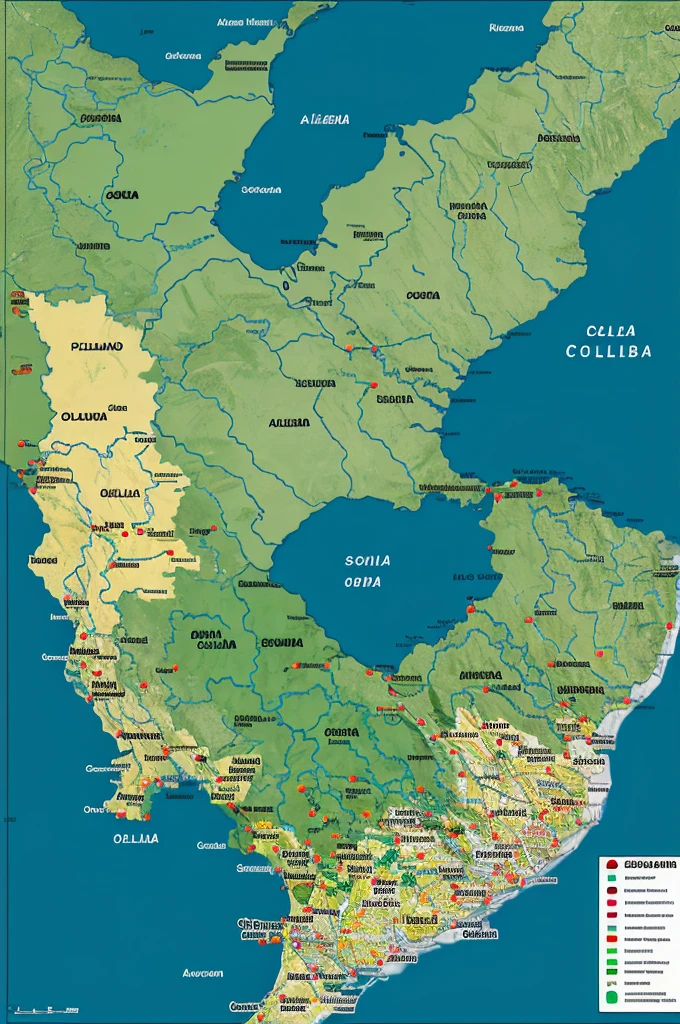 Colombia emeralds map Colombia
