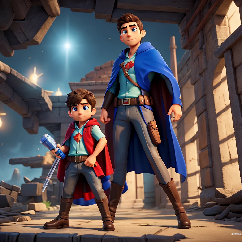 injection with hero face and cape