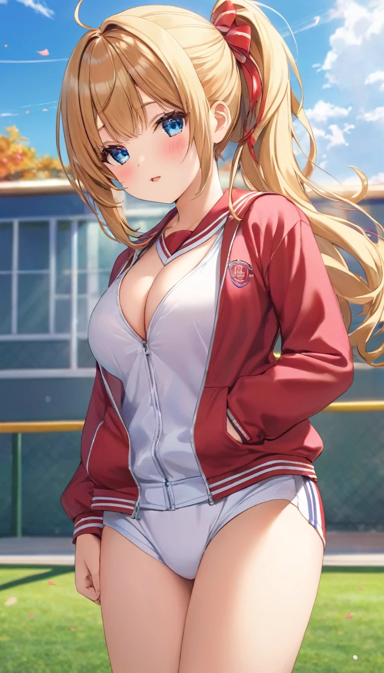{{{{{16k,Ultra High-resolution realistic photograph of neat virgin first-year junior high school girl's in School-designated gym uniform with junior high ribbon as pretty as a actress in Grass schoolyard, She's in the first year of middle school, but she's too well developed, her cleavage tits are too beautiful, Her bra is showing through under her gym clothes, Her tits are shaking so much in PE that it's embarrassing}}}}},{{Extremely detailed}},{{{{{dye her cheeks flush and integrated her head pure small, thick lips, Enchanting thick gross idol's Lips}}}}},{{{{{the bang ponytail hair}}}}},{{{{{She get more attractive and smoother her body, her expression and appearance are transformed into that of a pure, Her white tits are so fluffy, and are depicted in great detail, but her sex appeal from her cleavage fills the schoolyard, her bodyline and tits and hips are getting cuter and cuter, She has been reborn as a pretty one-in-a-thousand-year girl with a sparkling aura of cuteness}}}}}