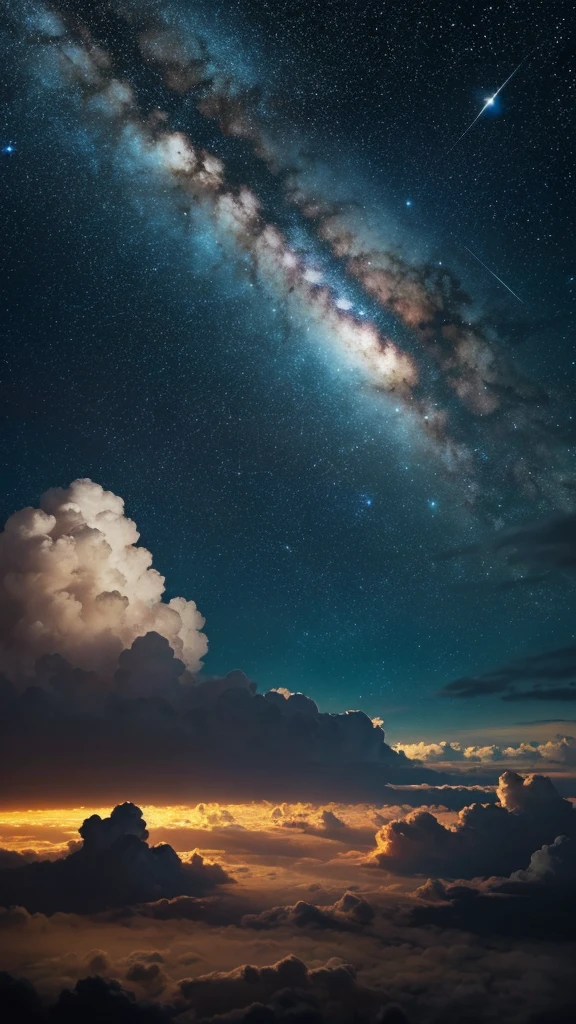 Painting of a night sky with clouds and stars, nebula, nebulaの空, Cosmic clouds, dramatic nebulaの空, Beautiful night sky, Space Sky, Bright sky of interstellar storm, Dramatic night sky, Clouds at night, Space Sky, Magnificent clouds and lighting, Atmospheric fantasy sky, 紫nebula, In space.Very realistic, Magnificent clouds and divine light