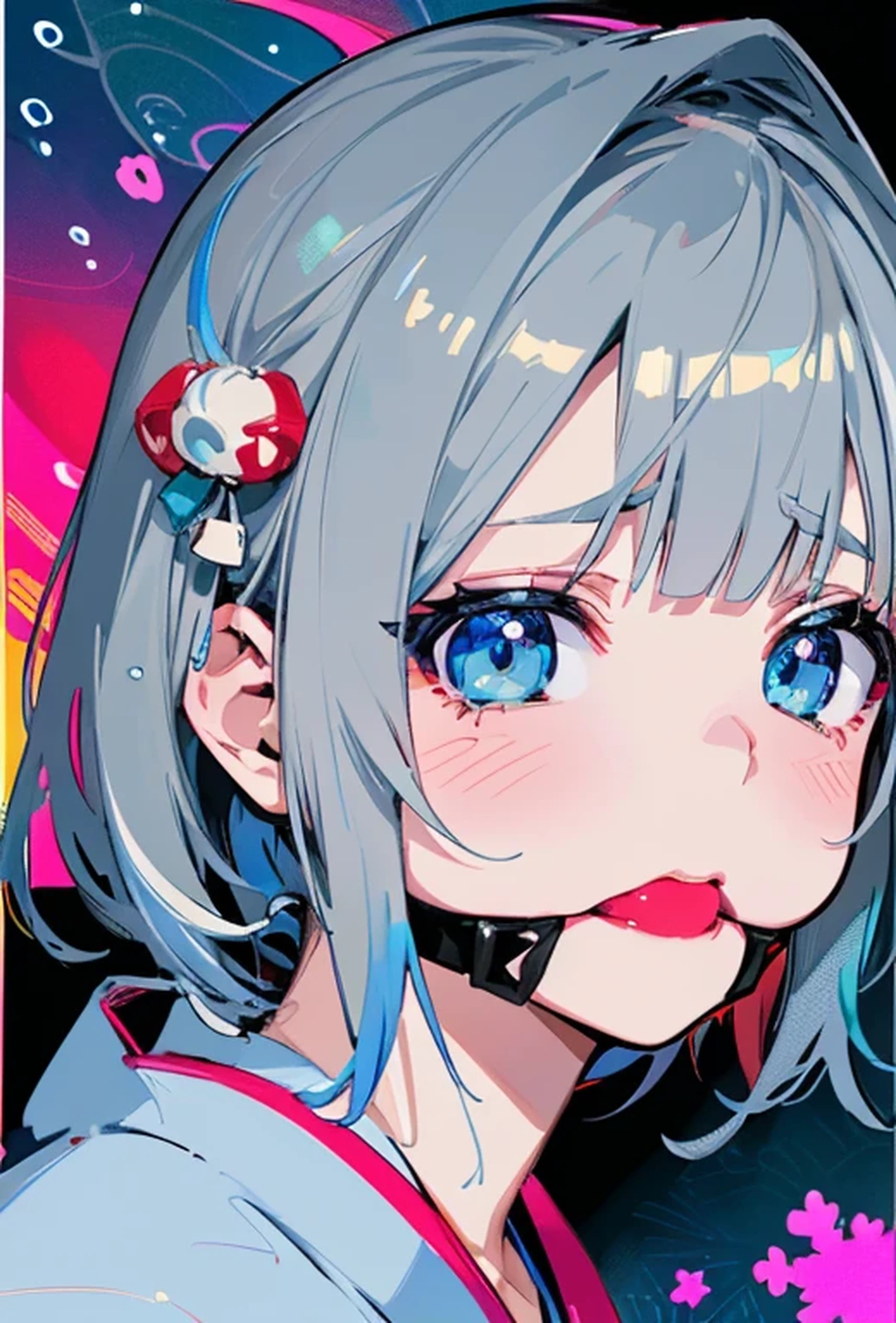 (Super detailed、Ultra-high resolution、Detailed Background)、((Flat Color))、((colorful))、Multicolored lighting、((浮かぶcolorfulな水))、
A woman in a Japanese kimono is tied up、Bound and gagged、
(Medium Hair、Silver Hair、hair ornaments)、Beautiful blue eyes、Beautiful red lip、(sad、Confusion)