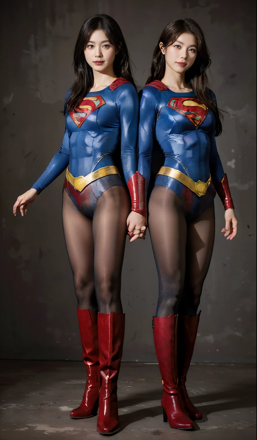 No background、(((Beautiful legs in black tights.)))、(((Legally express the beauty of your smile)))、((((Make the most of your original images)))、(((Body-hugging Supergirl costume)))、(((Supergirl Costume)))、(((short and beautiful hair)))、(((suffering)))、(((Please wear black tights....、Wear red boots)))、((Best image quality、8K))、((Highest quality、8K、masterpiece:1.3))、(((Preserve background )))、Sharp focus:1.2、Beautiful woman with perfect figure:1.4、Slim Abs:1.2、Wet body:1.5、Highly detailed face and skin texture、8K