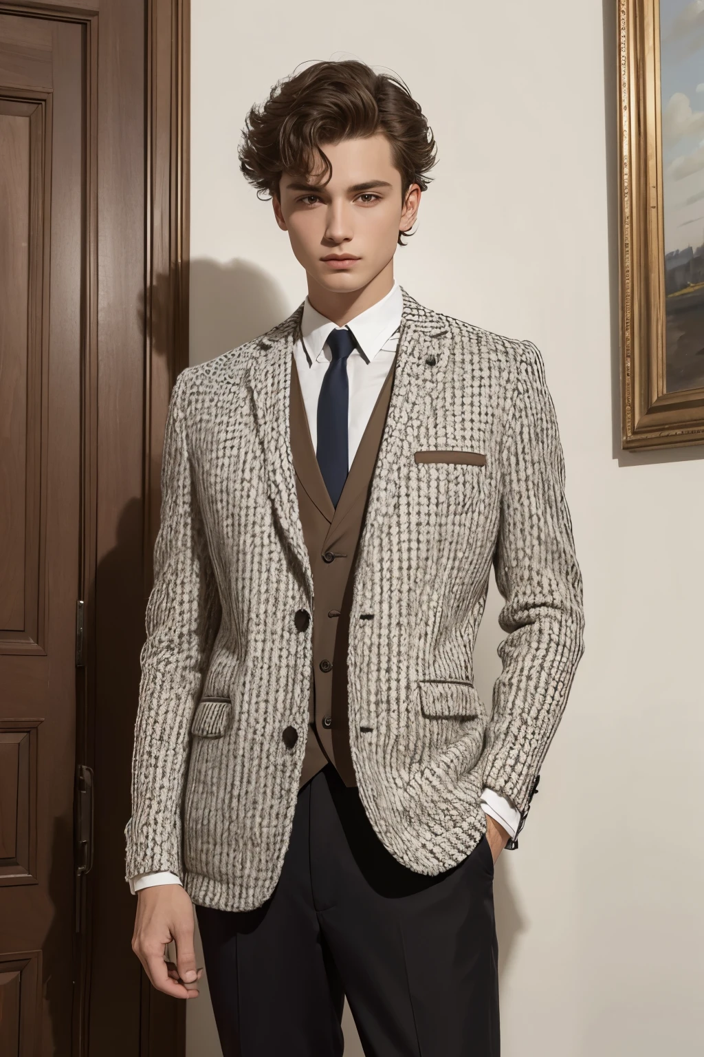 ((best qualityer)), ((work of art)), (detailded), 1 boy, 1985 style Polish clothes.