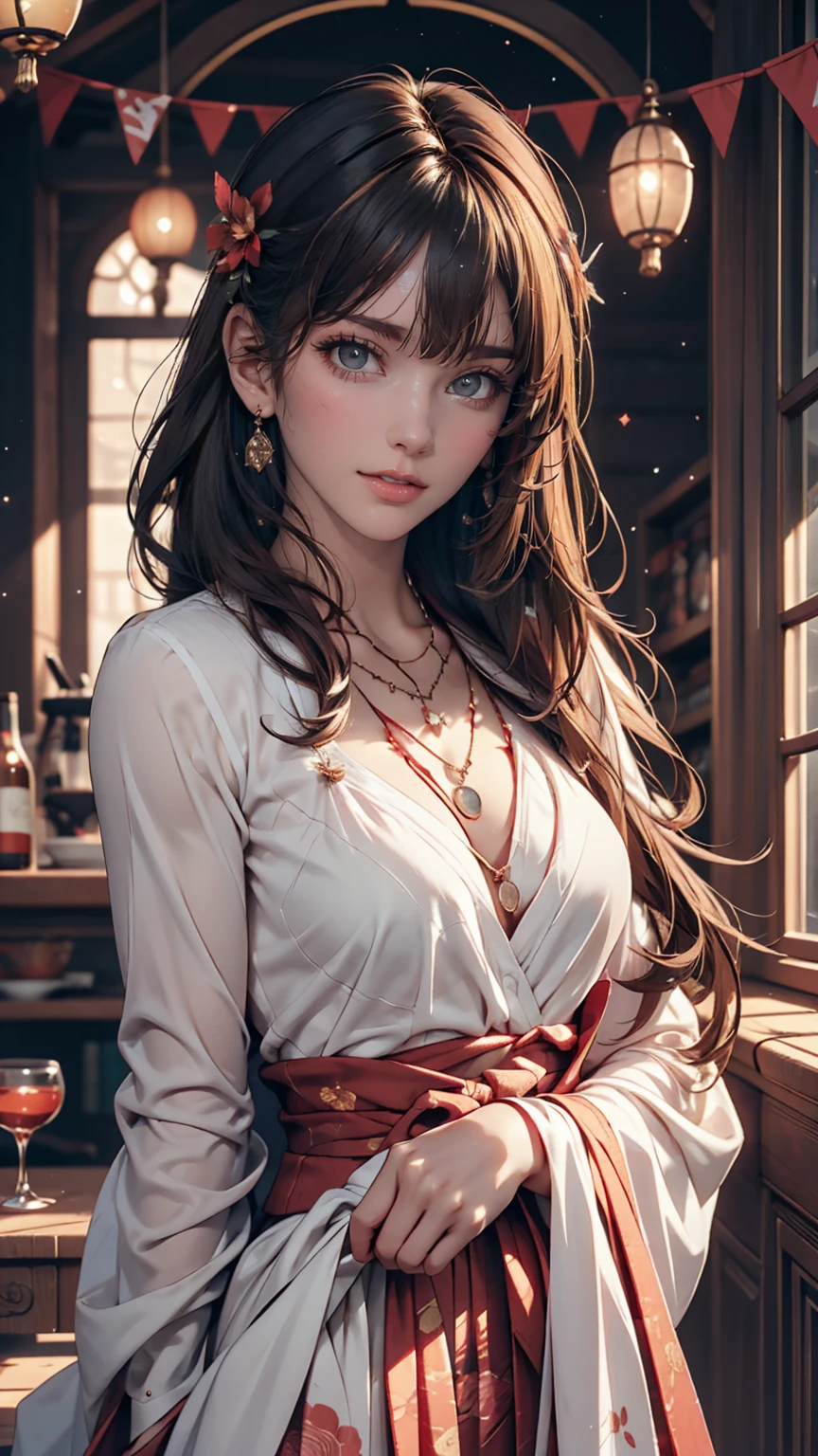 最high quality, masterpiece, High resolution, One girl, Porcelain Dress, hair accessory, necklace, jewelry, Pretty face, On the body, Tyndall effect, Realistic, Shadow Studio, Rim Light, Dual Tone Lighting, (High Definition Skins: 1.2), 8K Ultra HD, Digital SLR, Soft Light, high quality, Volumetric Light, Secretly photographed, photograph, High resolution, 4K, 8K, Background Blur,