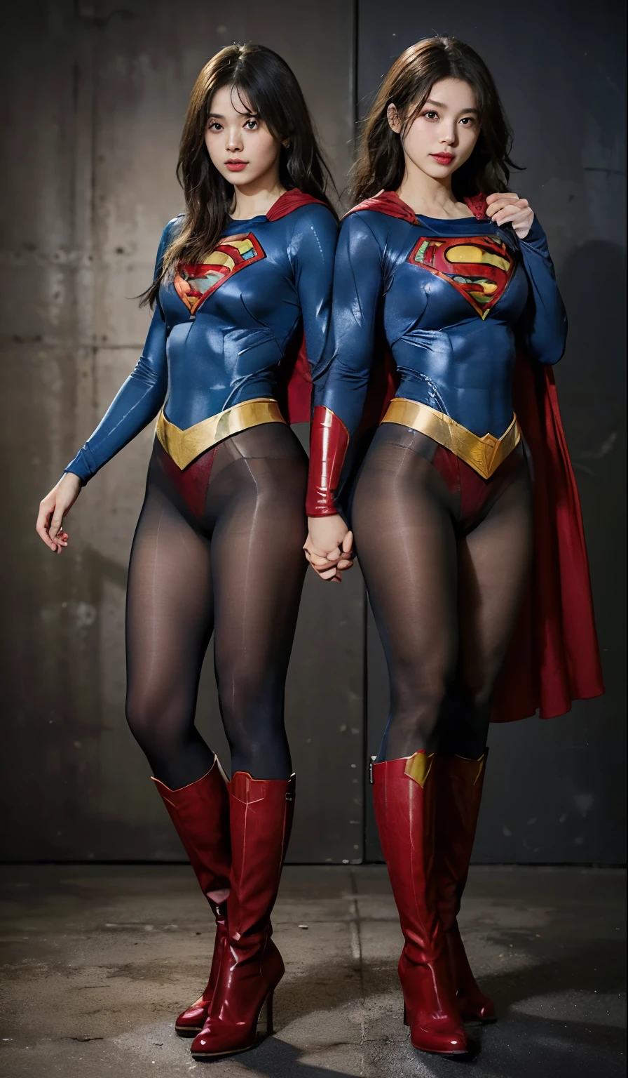 No background、(((Beautiful legs in black tights.)))、(((Legally express the beauty of your smile)))、((((Make the most of your original images)))、(((Body-hugging Supergirl costume)))、(((Supergirl Costume)))、(((short and beautiful hair)))、(((suffering)))、(((Please wear black tights....、Wear red boots)))、((Best image quality、8K))、((Highest quality、8K、masterpiece:1.3))、(((Preserve background )))、Sharp focus:1.2、Beautiful woman with perfect figure:1.4、Slim Abs:1.2、Wet body:1.5、Highly detailed face and skin texture、8K