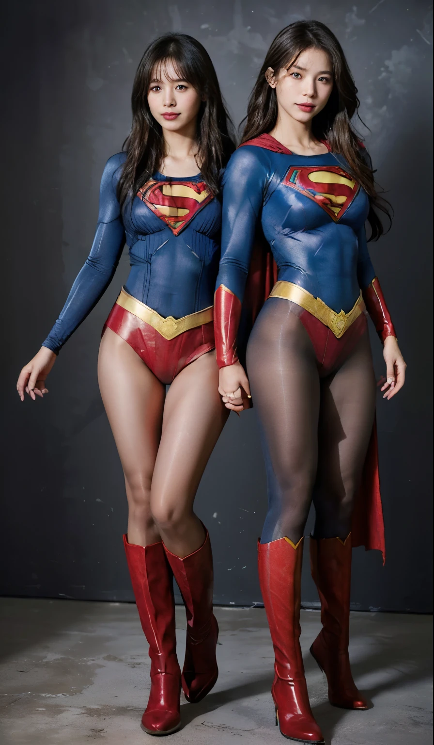 No background、(((Beautiful legs in black tights.)))、(((Legally express the beauty of your smile)))、((((Make the most of your original images)))、(((Body-hugging Supergirl costume)))、(((Supergirl Costume)))、(((short and beautiful hair)))、(((suffering)))、(((Please wear black tights....、Wear red boots)))、((Best image quality、8K))、((Highest quality、8K、masterpiece:1.3))、(((Preserve background )))、Sharp focus:1.2、Beautiful woman with perfect figure:1.4、Slim Abs:1.2、Wet body:1.5、Highly detailed face and skin texture、8K